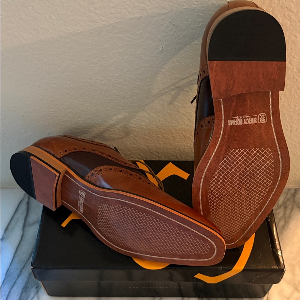 Stacy Adams Two-Tone Wing Tip Dress Shoes